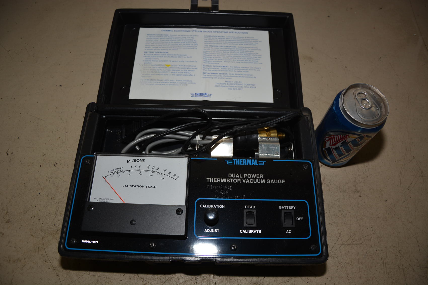 Thermal Dual Power Thermistor Vacuum Gauge Model 14571