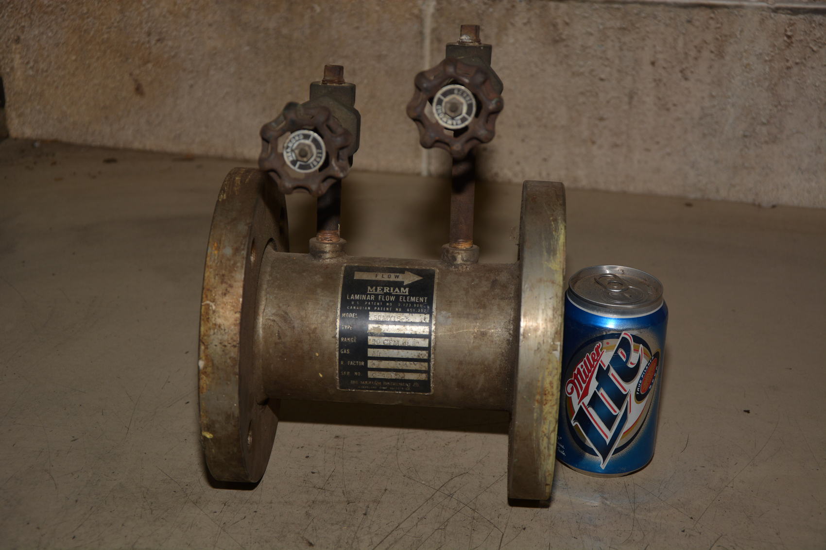 Stainless Meriam Air Laminar Flow Element 50MY15-3