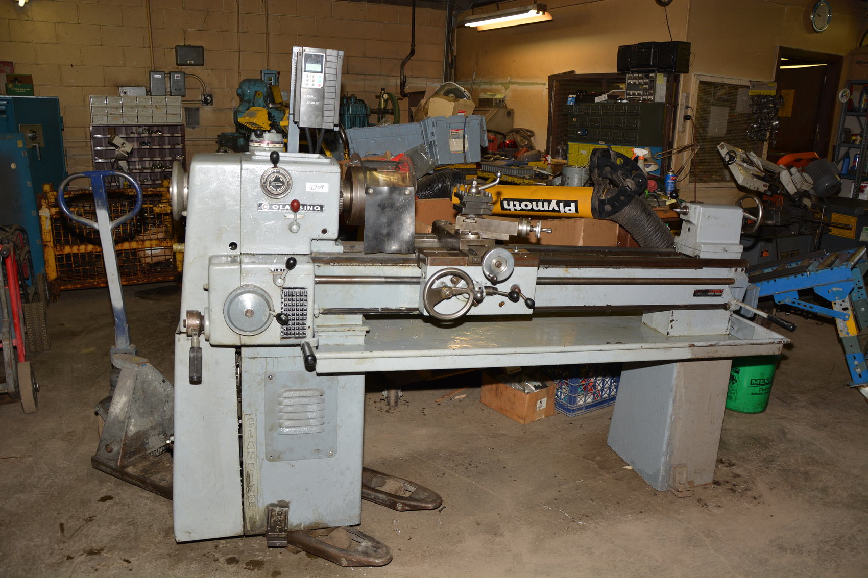 SINGLE PHASE 3 HP, Clausing Atlas Press Lathe 6913 14-48