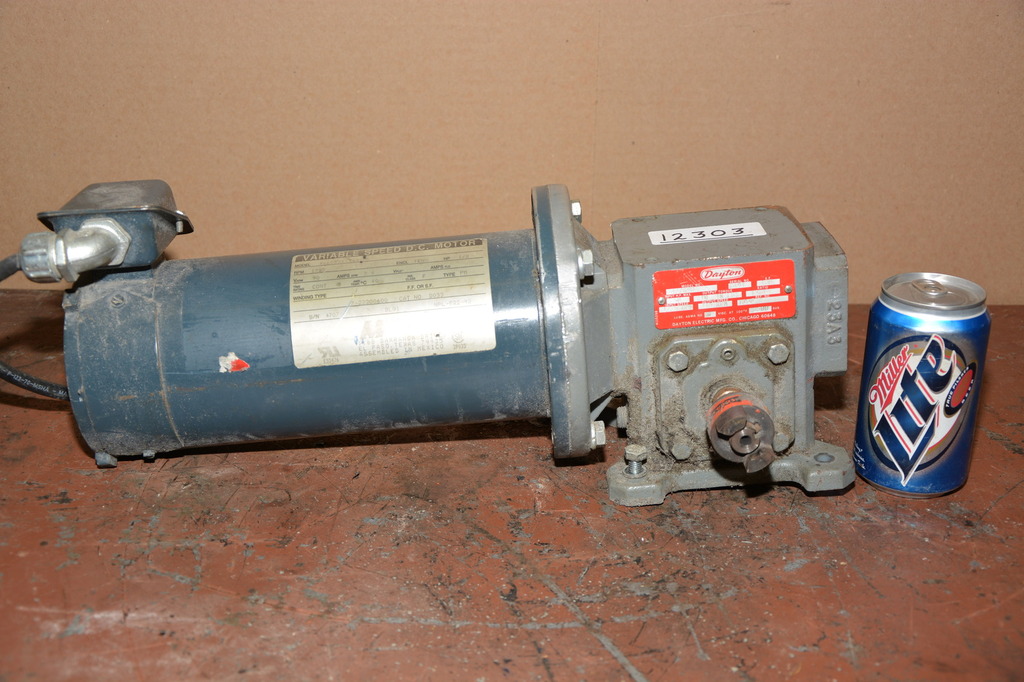 Magnetek 1/2 HP DC Gear-Motor with Dayton 15:1 Ratio Gearbox