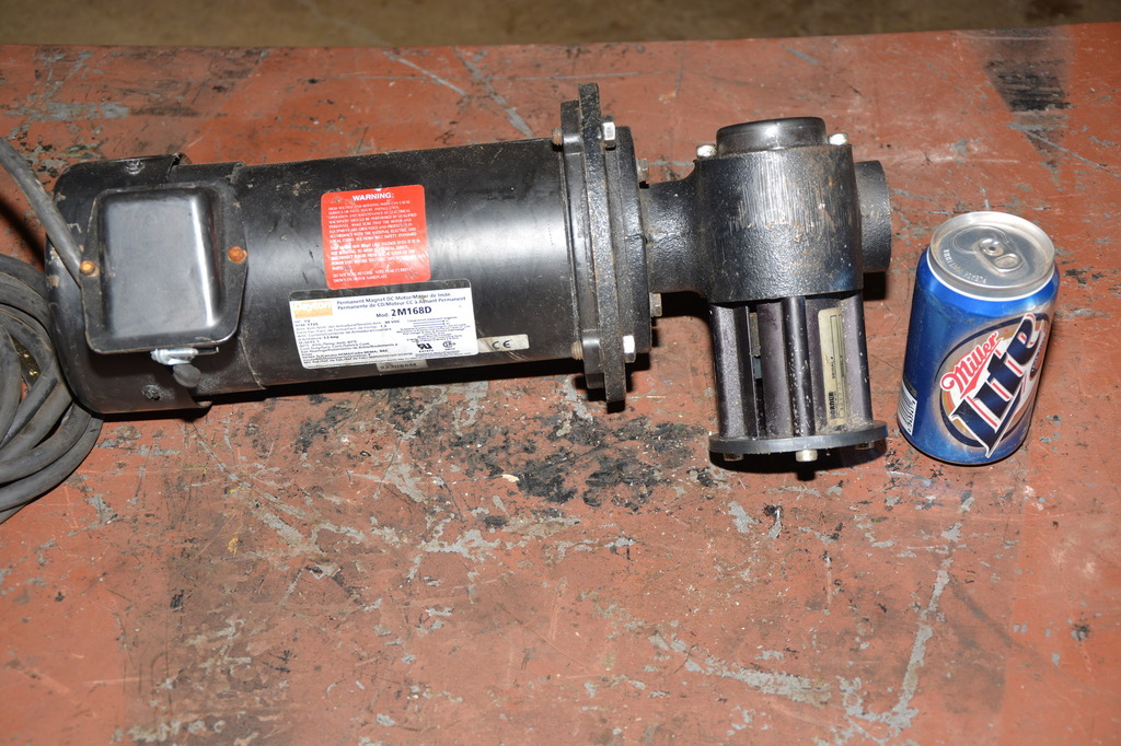 Dayton 1/2 HP, Type 2M168D DC GearMotor, Dorner 201 Ratio Gearbox