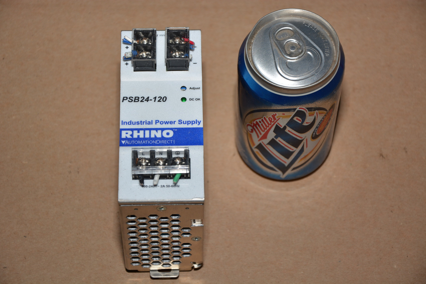 Rhino PSB24-120 5A 24VDC Power Supply, 100 - 240VAC Single Phase Input