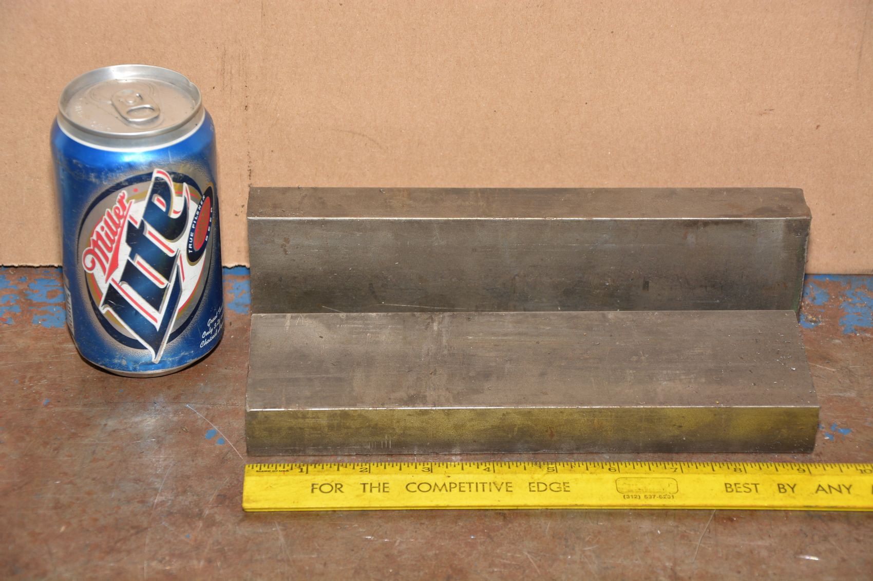 (2) 1" Thick Steel Plates, Hydraulic Press, Milling, Die - 14 Pounds