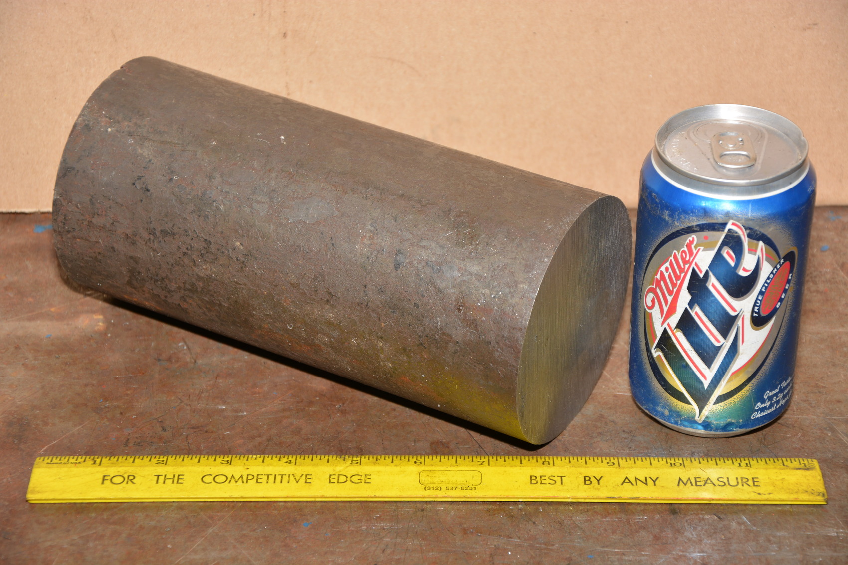 4" Dia. X 8.5" Long Steel Bar, Blacksmith Anvil, 26 Pounds