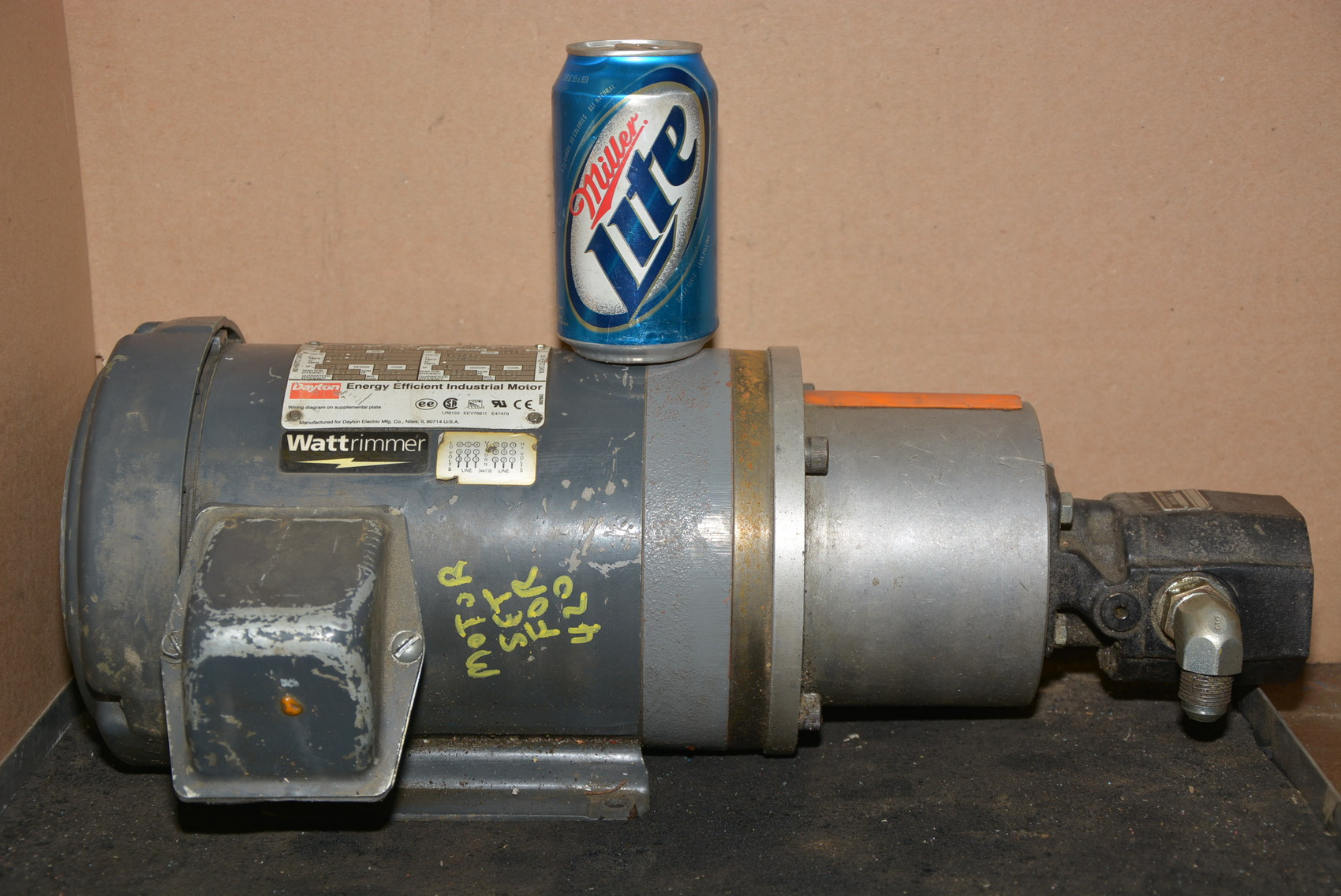 Dayton 1.5 HP Hydraulic Pump Motor,Haldex Barnes Type 6299 Pump