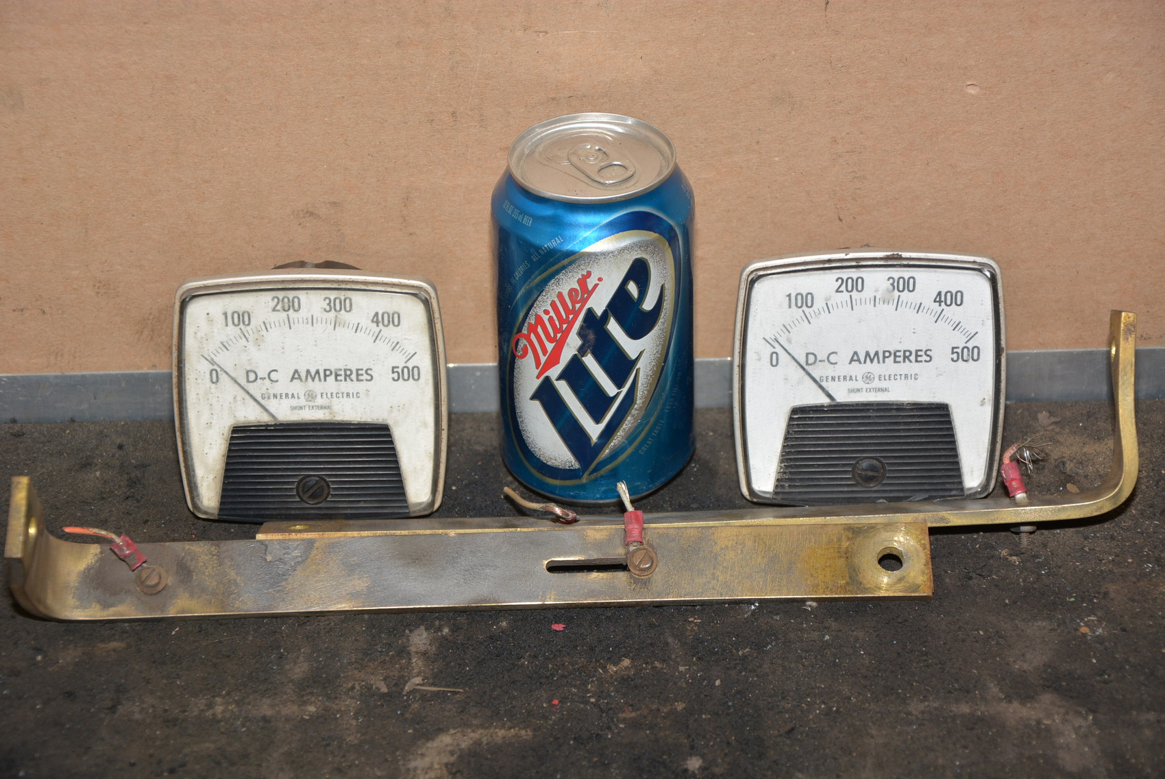 G.E.500 Amp dc amp meter Ammeter w/Shunt,Arc Welders,Machinery,etc.