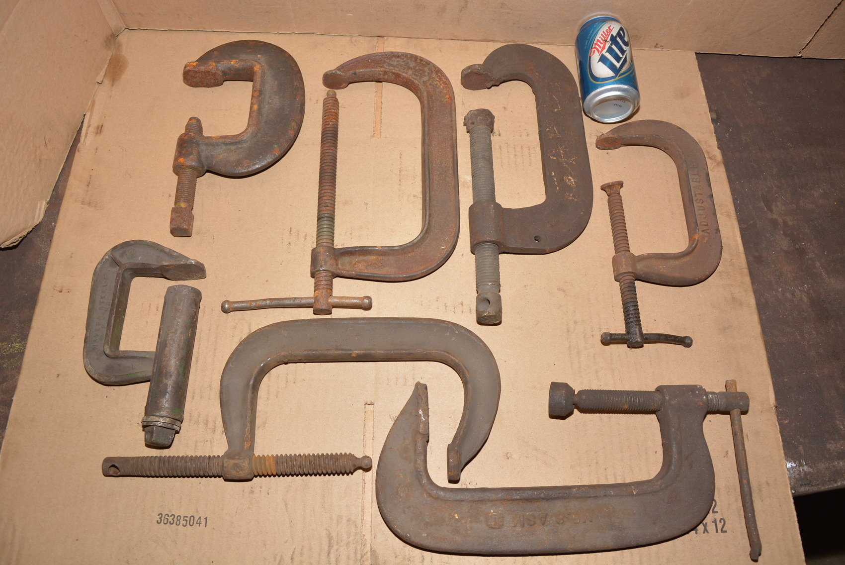 (7)Assorted Heavy Duty C-Clamps,All Made in USA