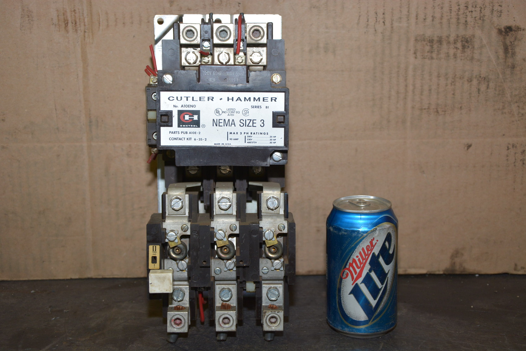 Cutler Hammer 50 HP Motor Starter,3Phase,120V Coil A10EN0