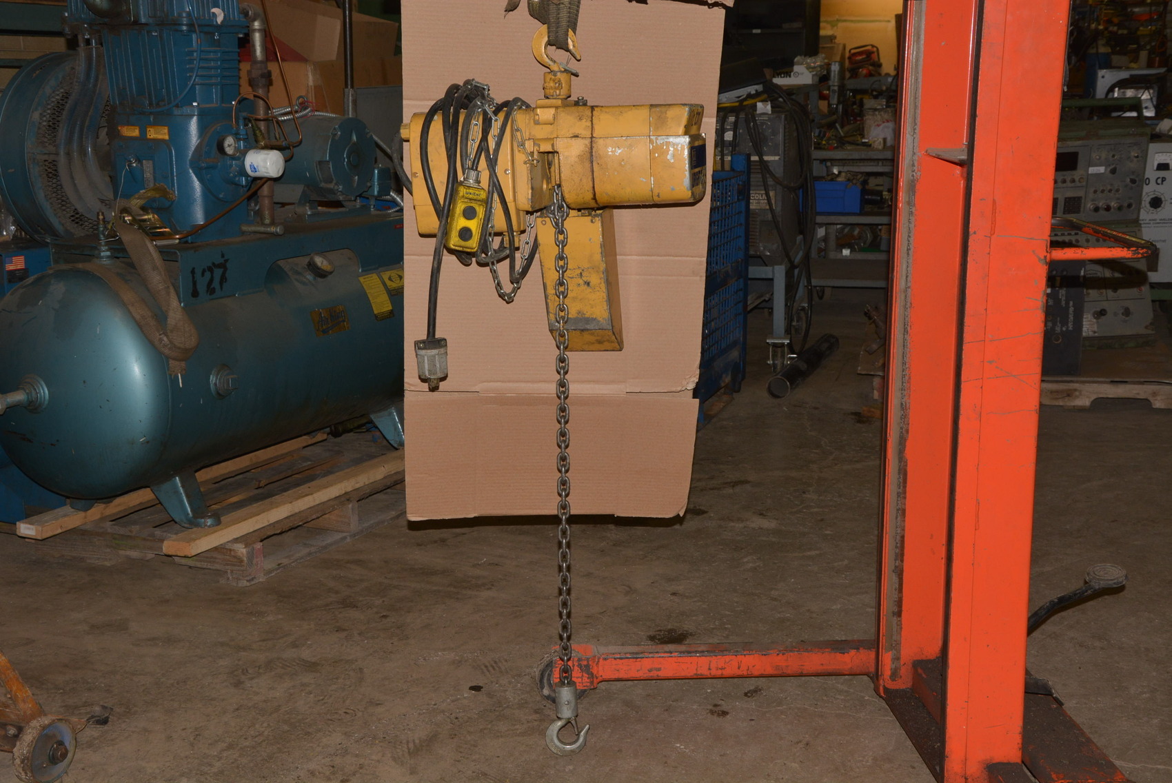 Acco Wright Way 1/2 Ton Electric Chain Hoist,w/Trolley