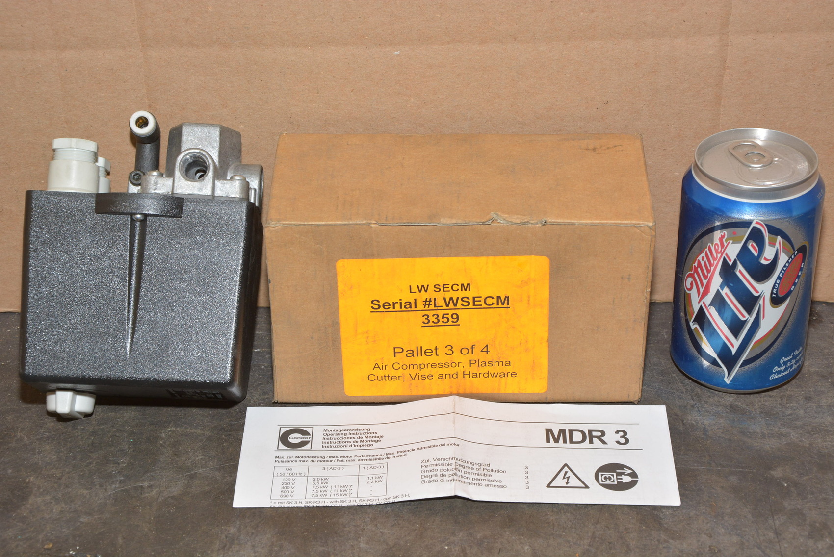 NEW Condor MDR3/11 Pressure Switch,160 PSI Max.,1/4"NPT