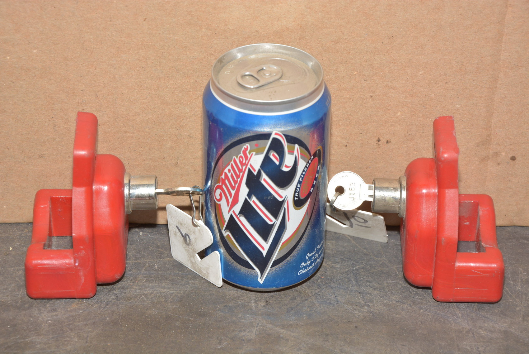 PAIR of TWO -- Jendyk Semi Trailer Air-Line glad hand Locks w/Keys