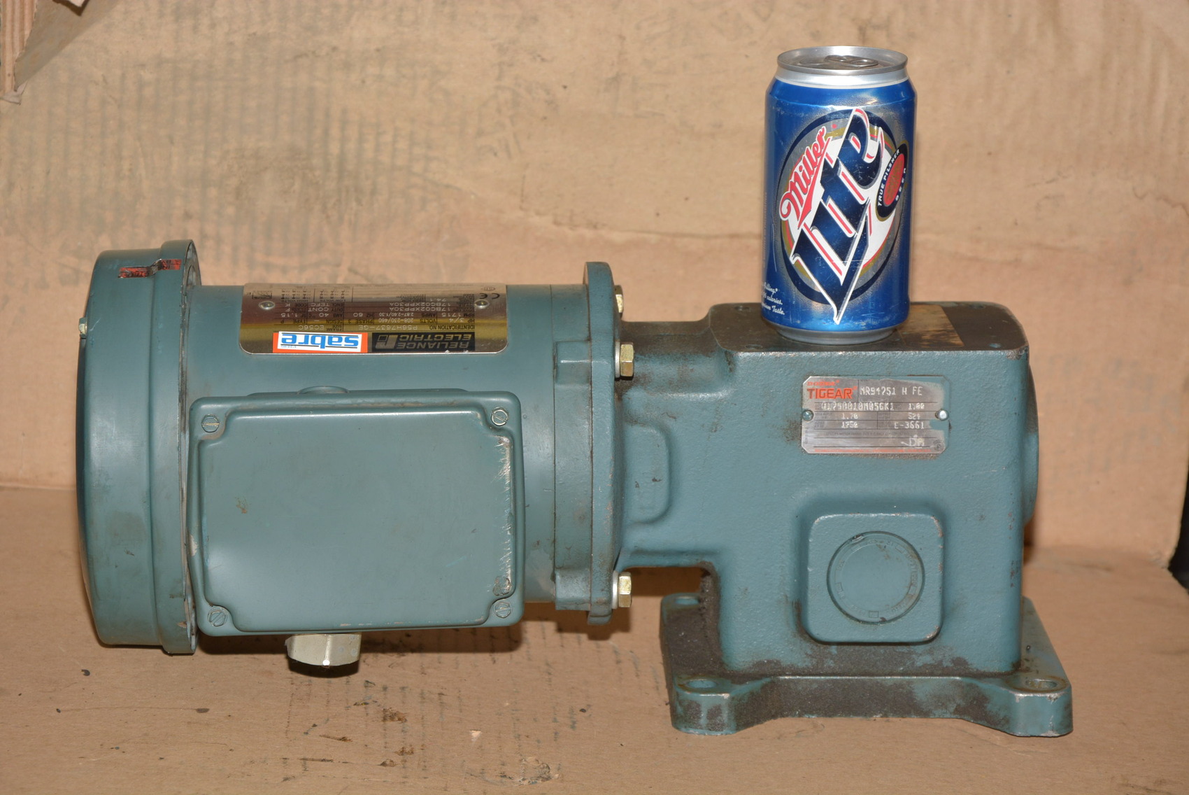 Reliance 3/4HP AC GearMotor,101 Ratio,172 RPM,524 InLbs.