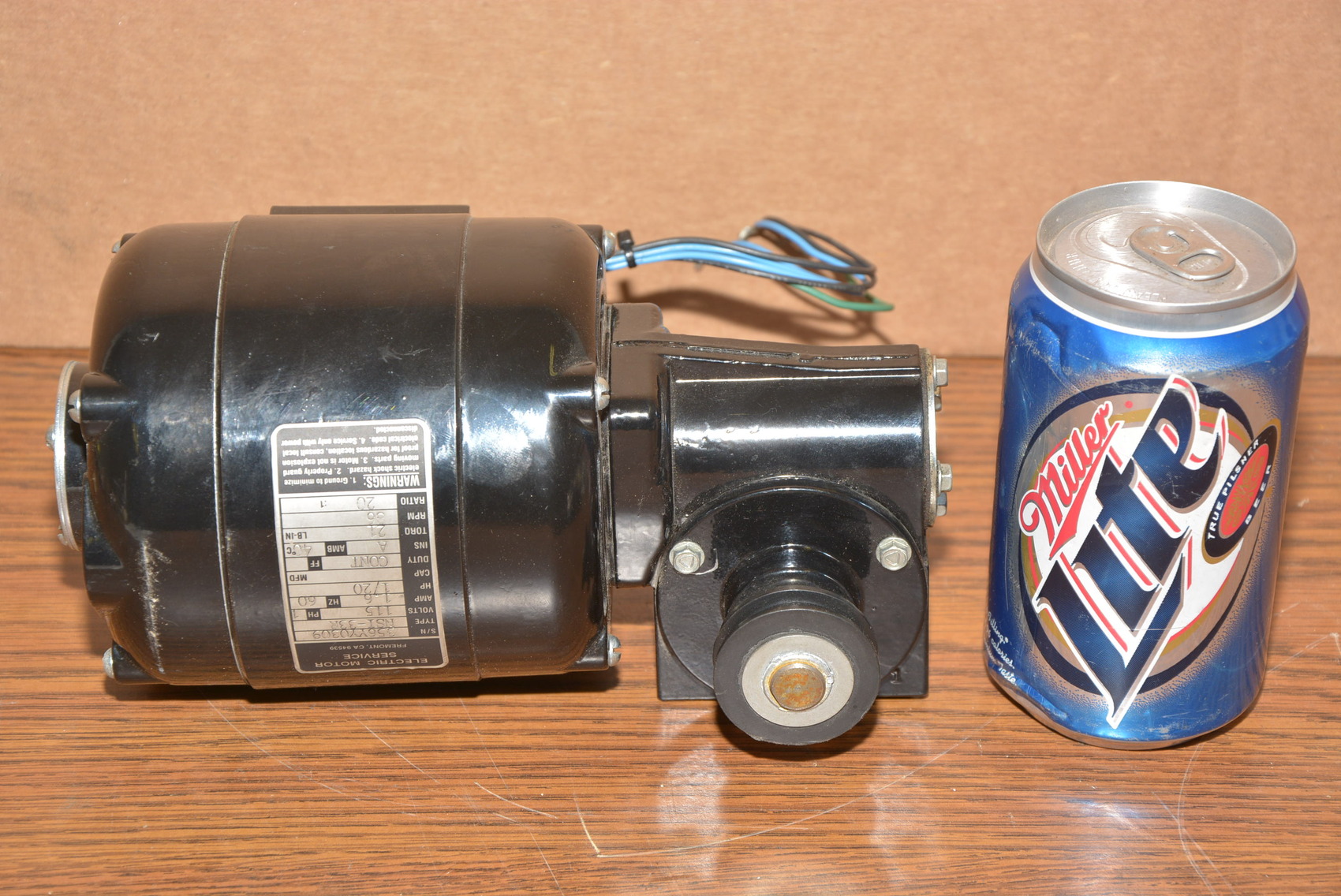 Bodine Electric Motor Service 1/20 HP 1-Phase Gear Motor,86 RPM