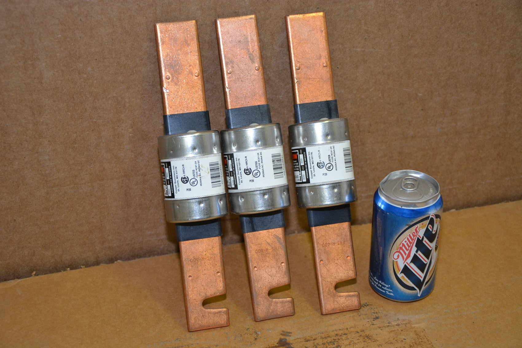 LOT OF 3 FUSETRON FRS-R-400 amp FUSES 600 VAC