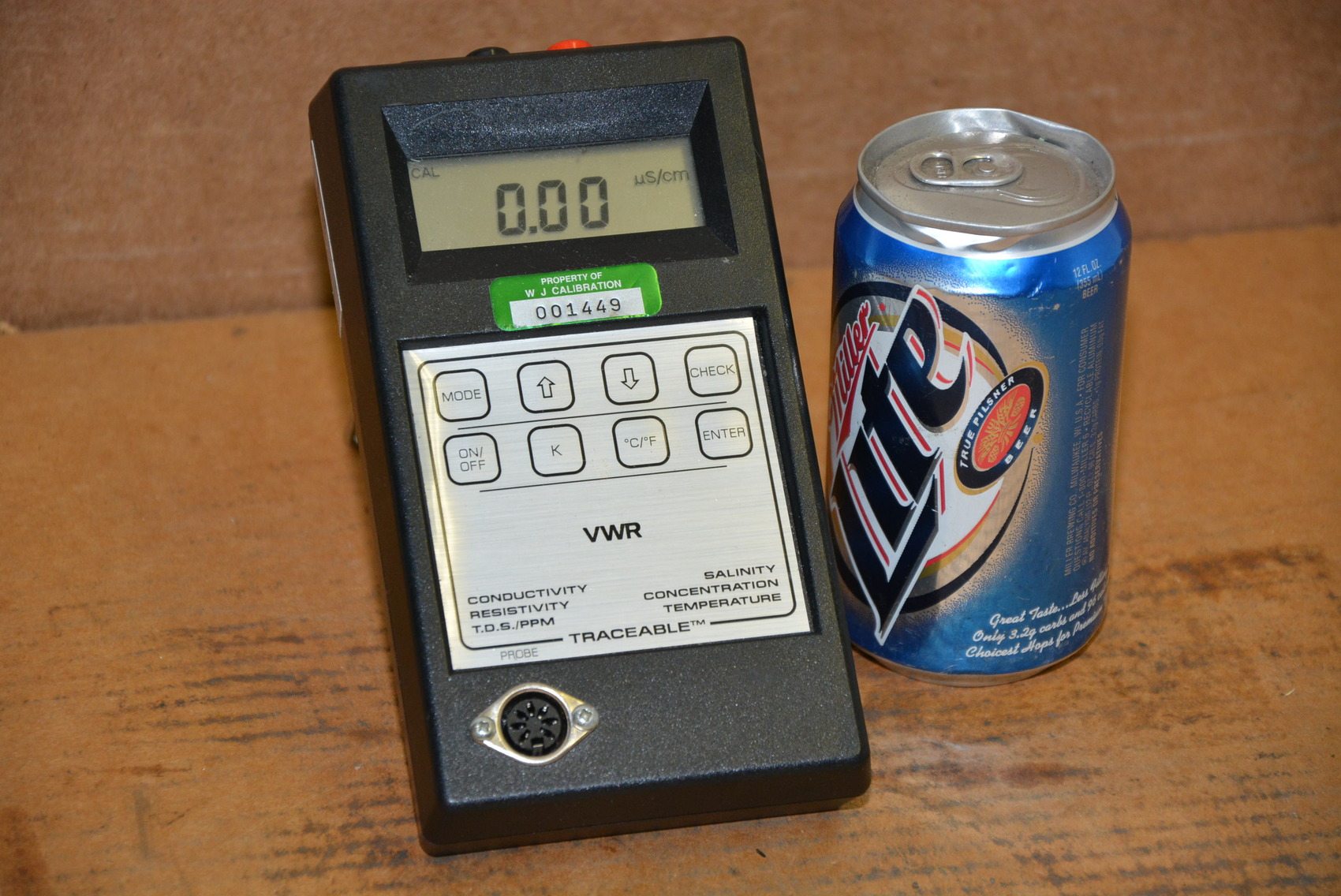 VWR PROBE CONDUCTIVITY RESISTIVITY TDS PPM SALINITY TEMP