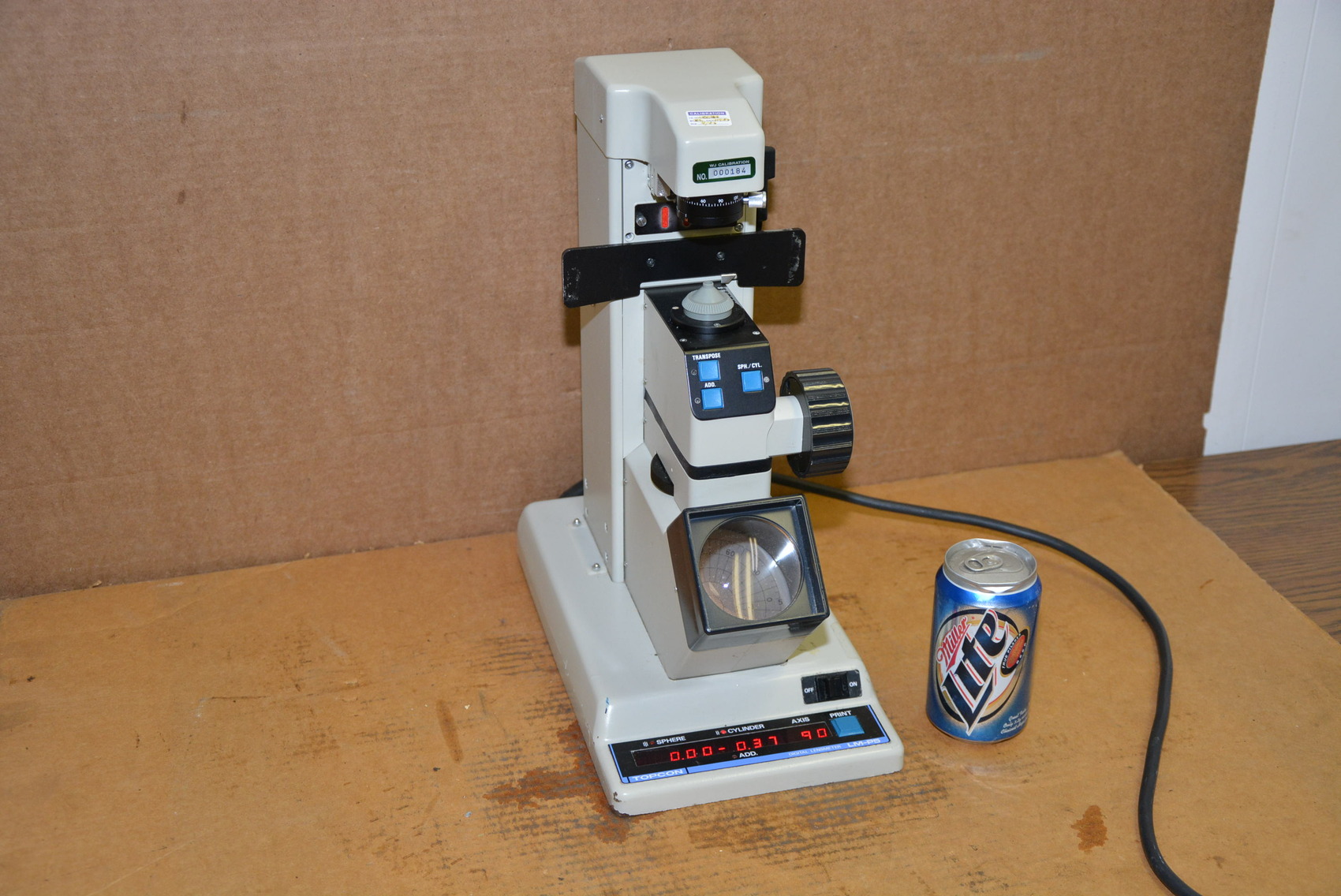 FOR PARTS OR REPAIR, BROKEN TOPCON LM-P5 DIGITAL LENSMETER