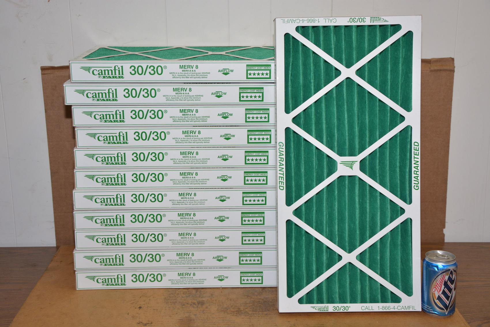 NEW 12 PCS camfil 30/30 24x12x2 merv 8 air filters