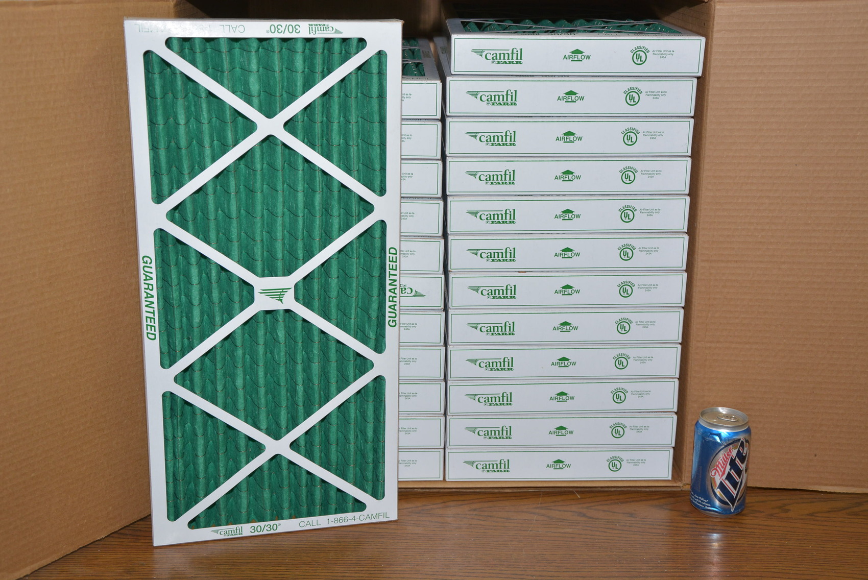 NEW LOT OF 24,CAMFIL FARR 30/30 24x12x2 MERV 8 AIR FILTERS