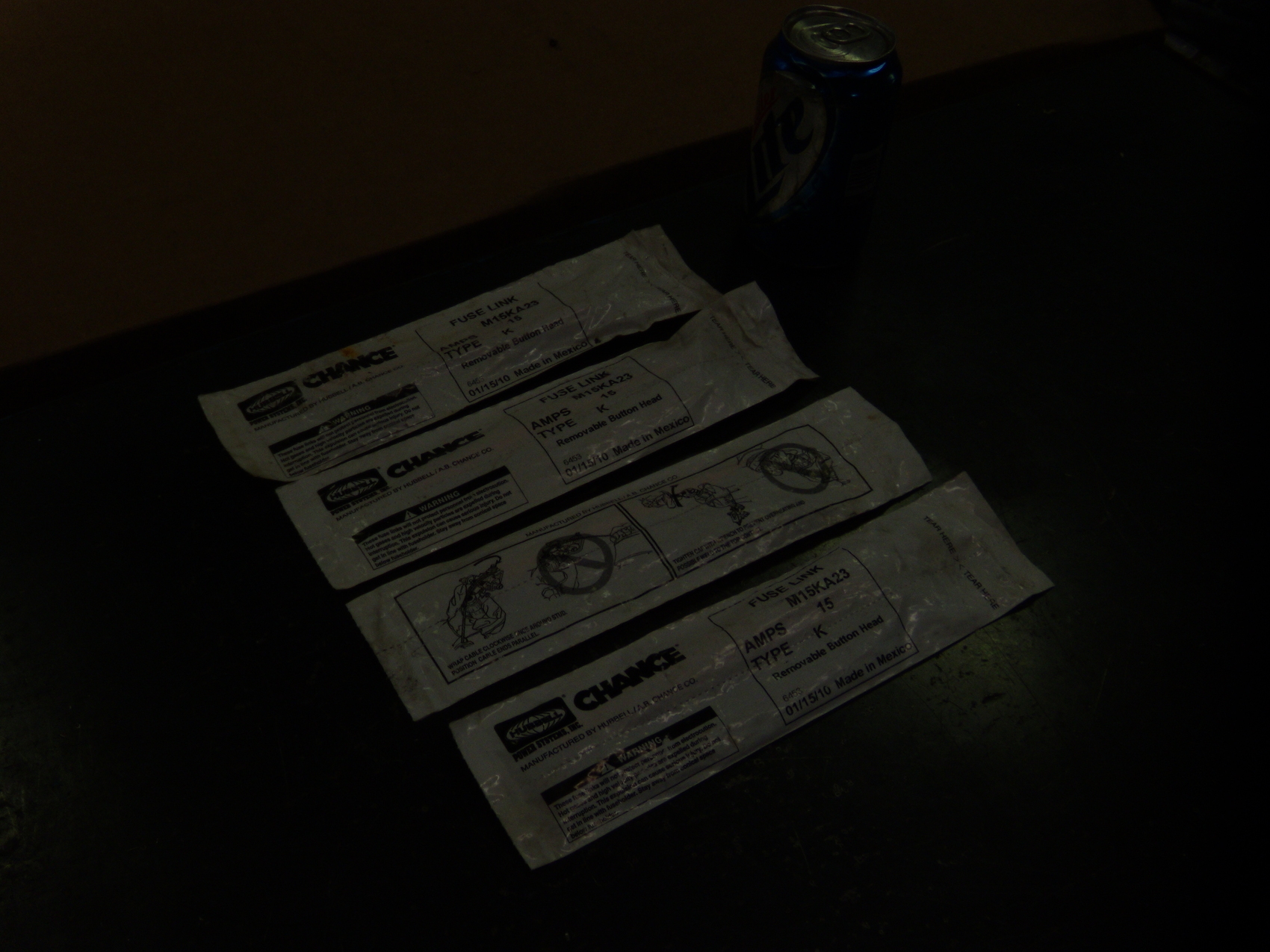 NEW Lot Of 4 Hubbell Chance FUSE LINKS 15 AMP.Type K,Cat M15KA23