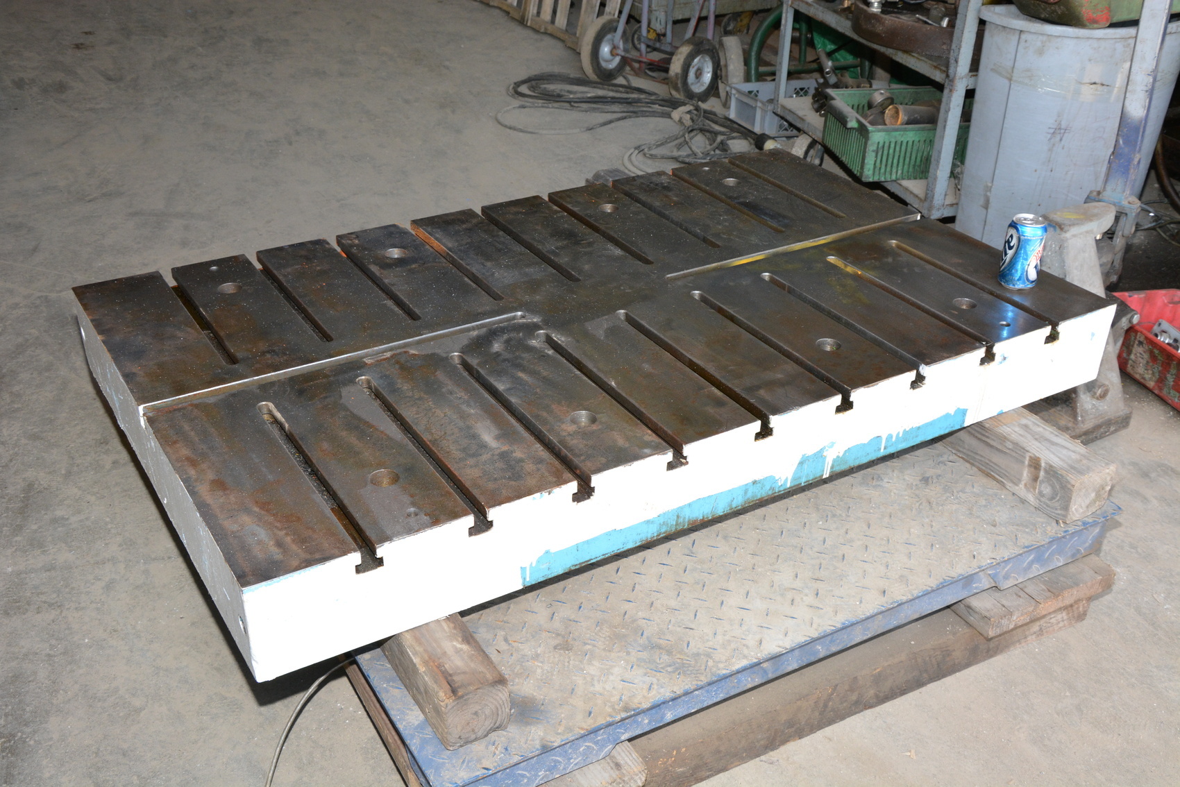 HUGE!3470 Lb!Super Heavy Duty Precision T slotted Steel Plate:60x36x6"