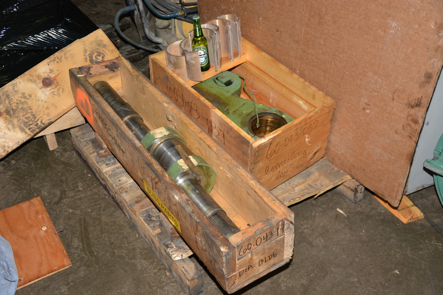 Crankshaft from a Bliss Punch Press and Connecting Rod Arm