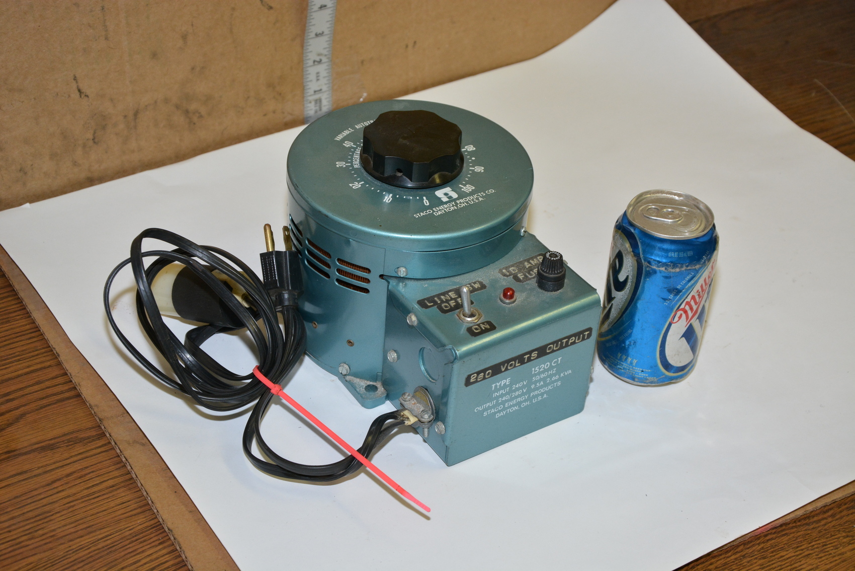 Staco 1520-CT Variac Variable Autotransformer 240V-in 280V-Out