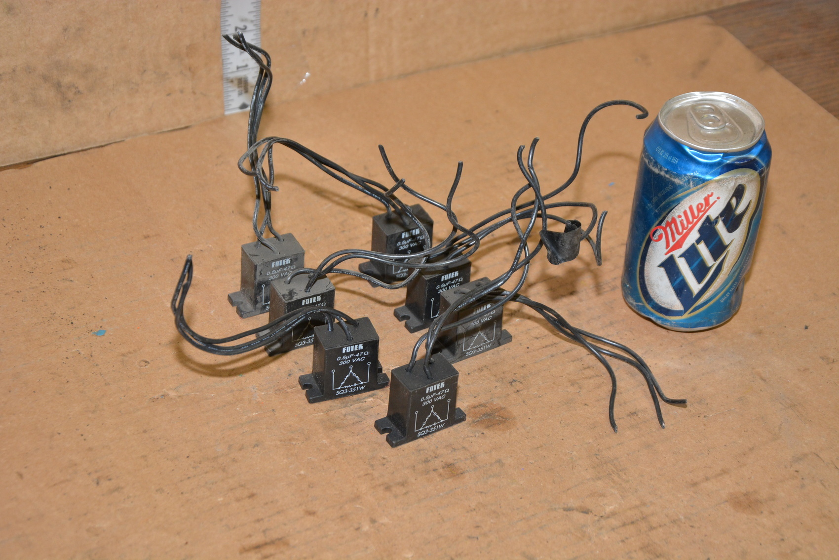 Lot of 7 Fotec SQ3351W 3 Phase Spark Killer Quencher 0.5uF 47 300VAC