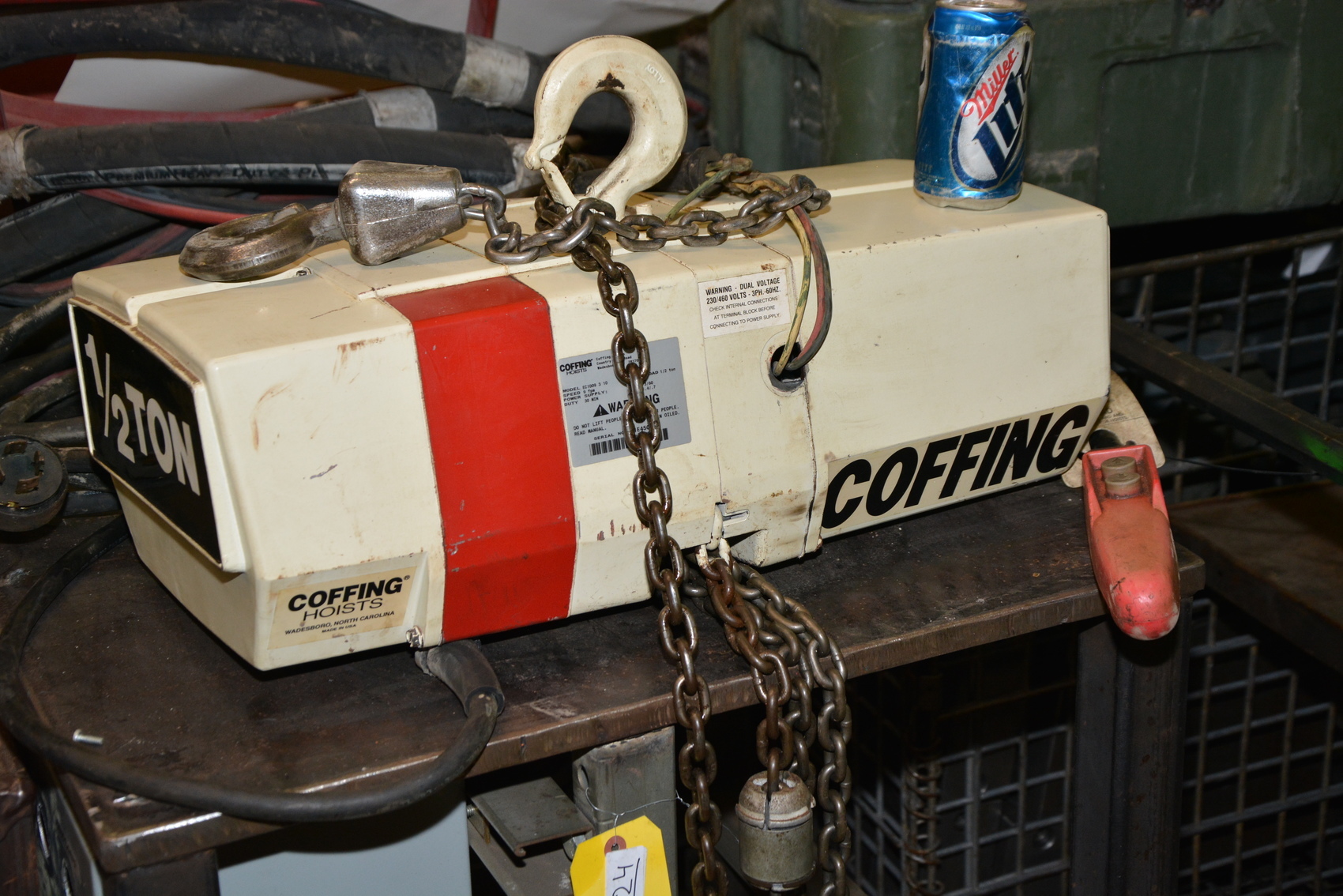 Coffing EC1009 3 10 Electric Hoist;1/2 Ton;10ft chain