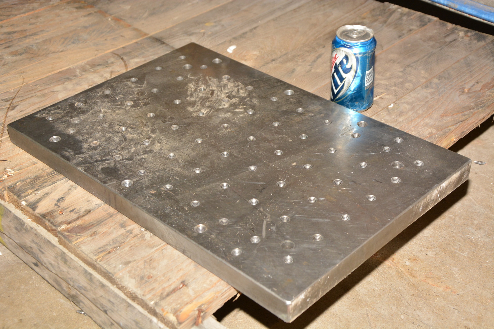 Precision Ground Tapped Steel plate 21 x 14 x 11/4"