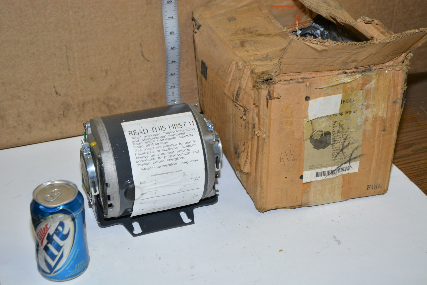 NEW Dayton 4FG42 Industrial Motor;single phase;1/3 HP;1725 RPM