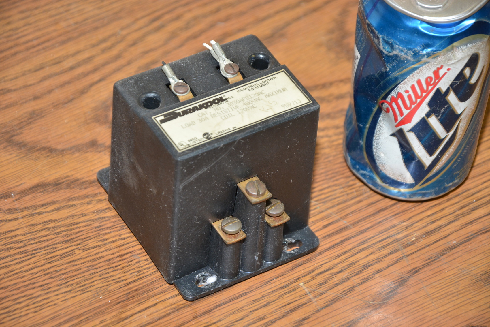 Durakool 3030APS120AC Mercury CONTACTOR relay;30A;480 VAC;coil 120 VAC