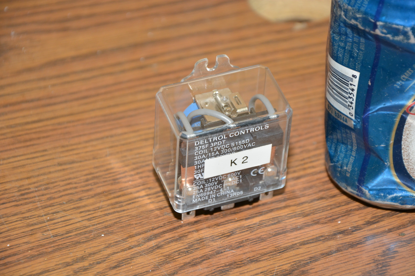 Deltrol Control 375F3PDT Relay, 3p dt 3pdt, 30A, 12v dc 12vdc coil