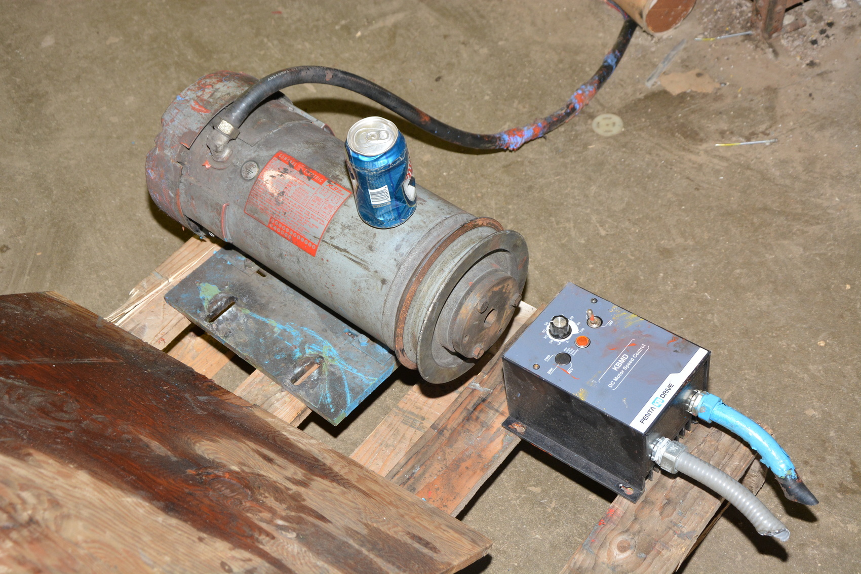 GE DC electric motor;5CDI24TE001B;2 HP,Penta KB speed controller