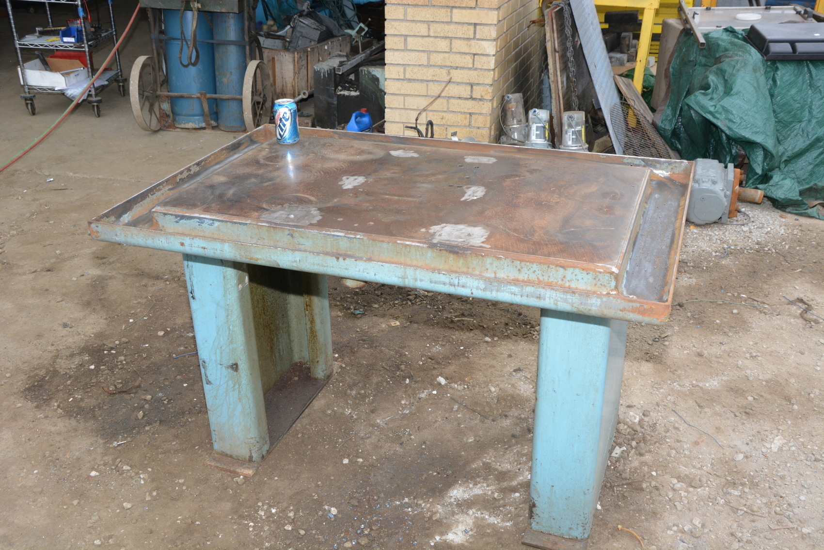 Industrial Heavy Duty Welding Table/Base with Oil Trough;51x33x30"