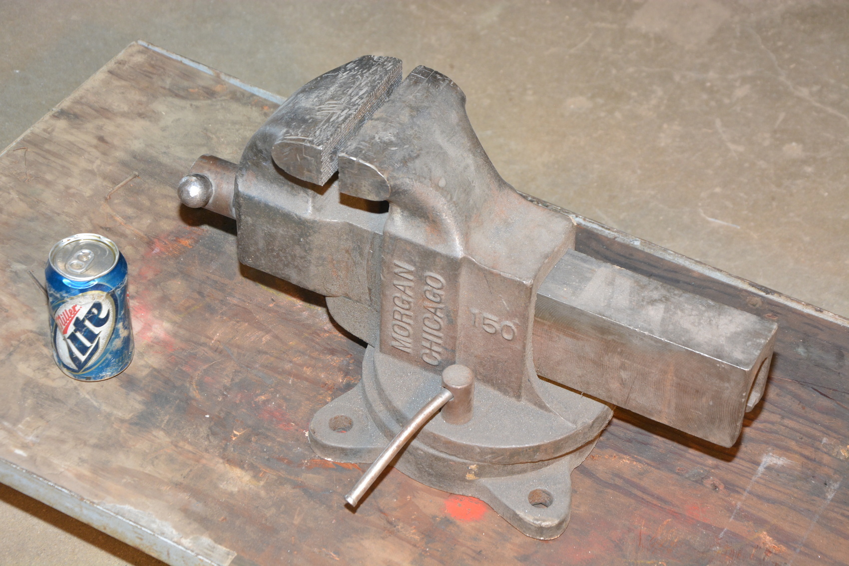 Morgan 5"machinist bench vise;9"max opening