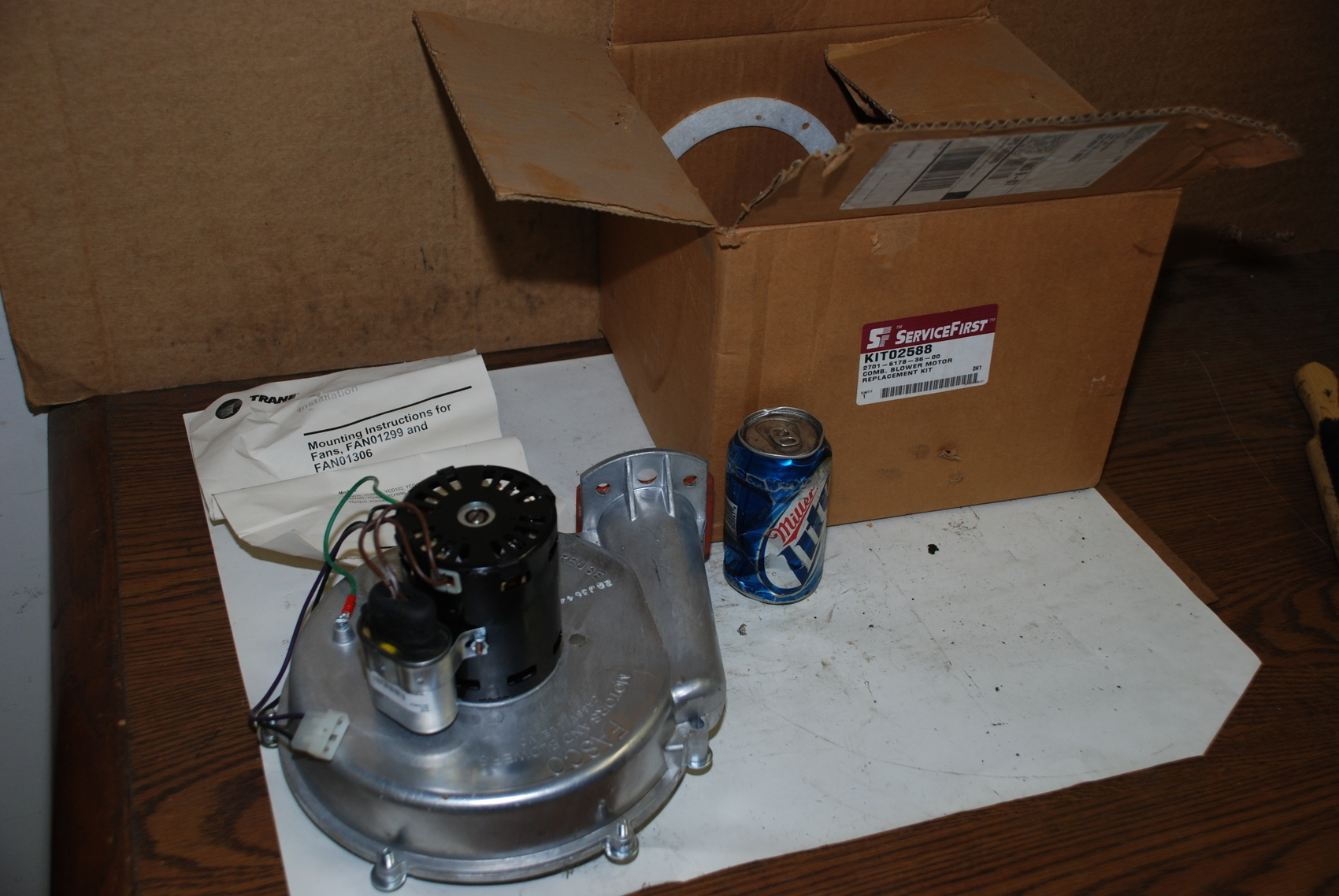 NEW ServiceFirst Fasco KIT02588 Furnace Exhaust Draft Inducer Motor