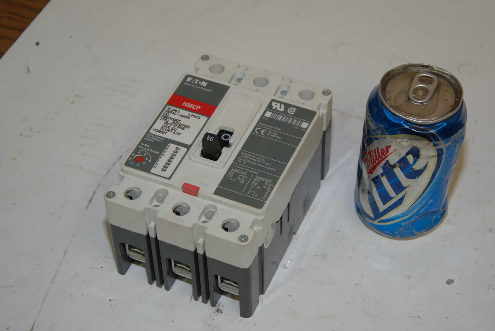 NEW Eaton HMCP050K2C Motor Circuit protector;50A;3 pole;
