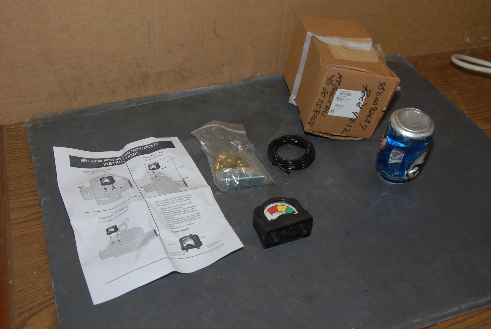 NEW Delta Heatless Dryer Differential Pressure Gauge;Delta P Kit LG