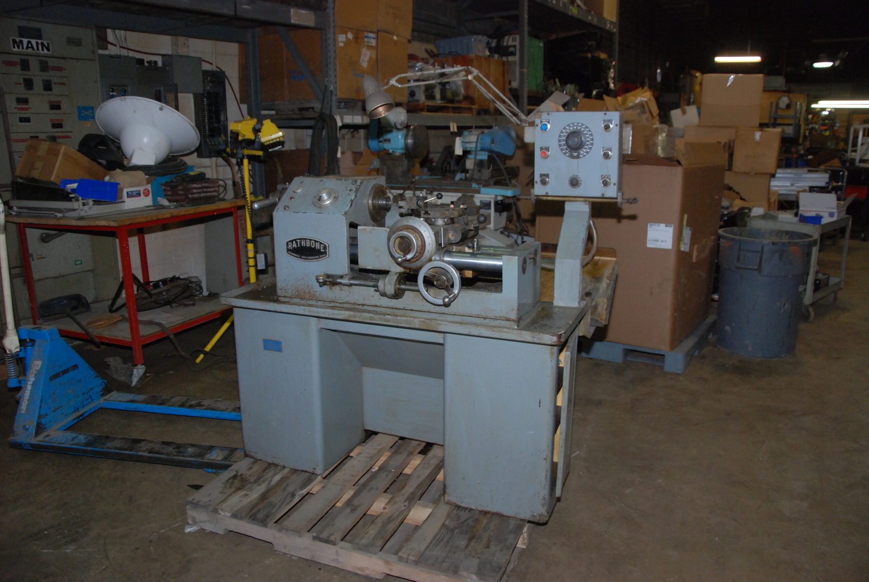 Rathbone 11x10 Lathe with 5C spindle,collet closer;1PH;208V