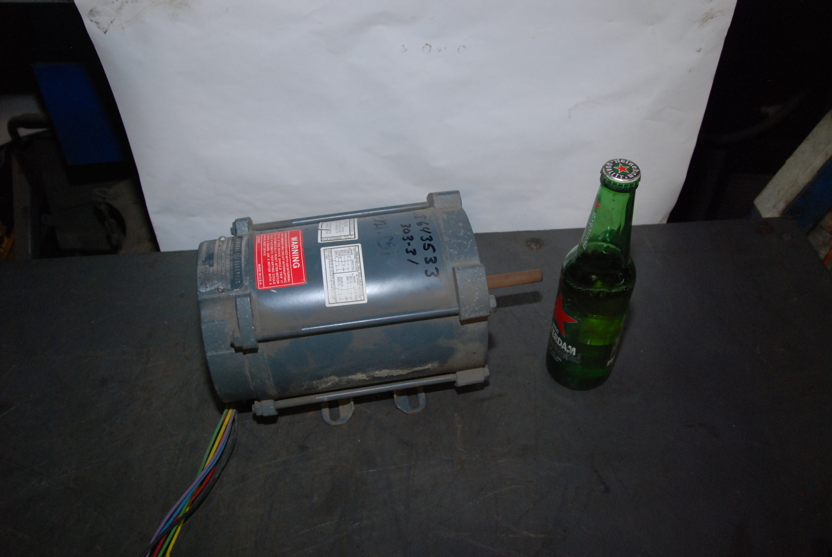 NEW General Electric Single phase electric motor;1/8HP;1140RPM