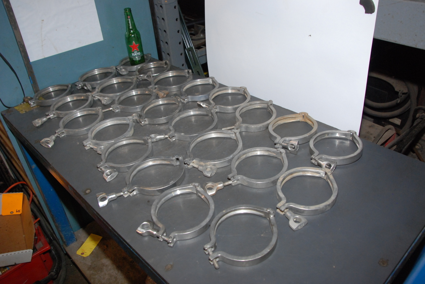 Lot of 24 HD 4-5/16"Sanitary Stainless Steel pipe Clamps triclover