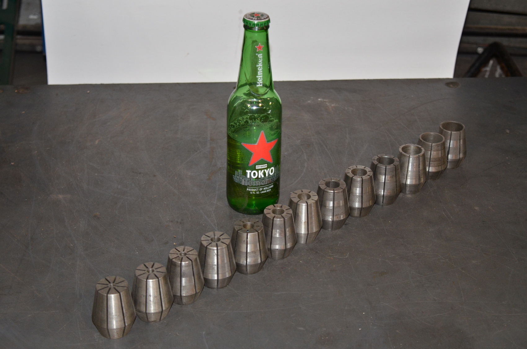 Set of 13 E-45 Schaublin Collets;from 1/8"till 1"