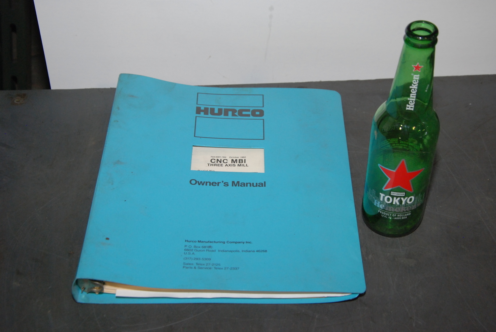 Hurco CNC MB1 Three Axis Mill Owner's Manual