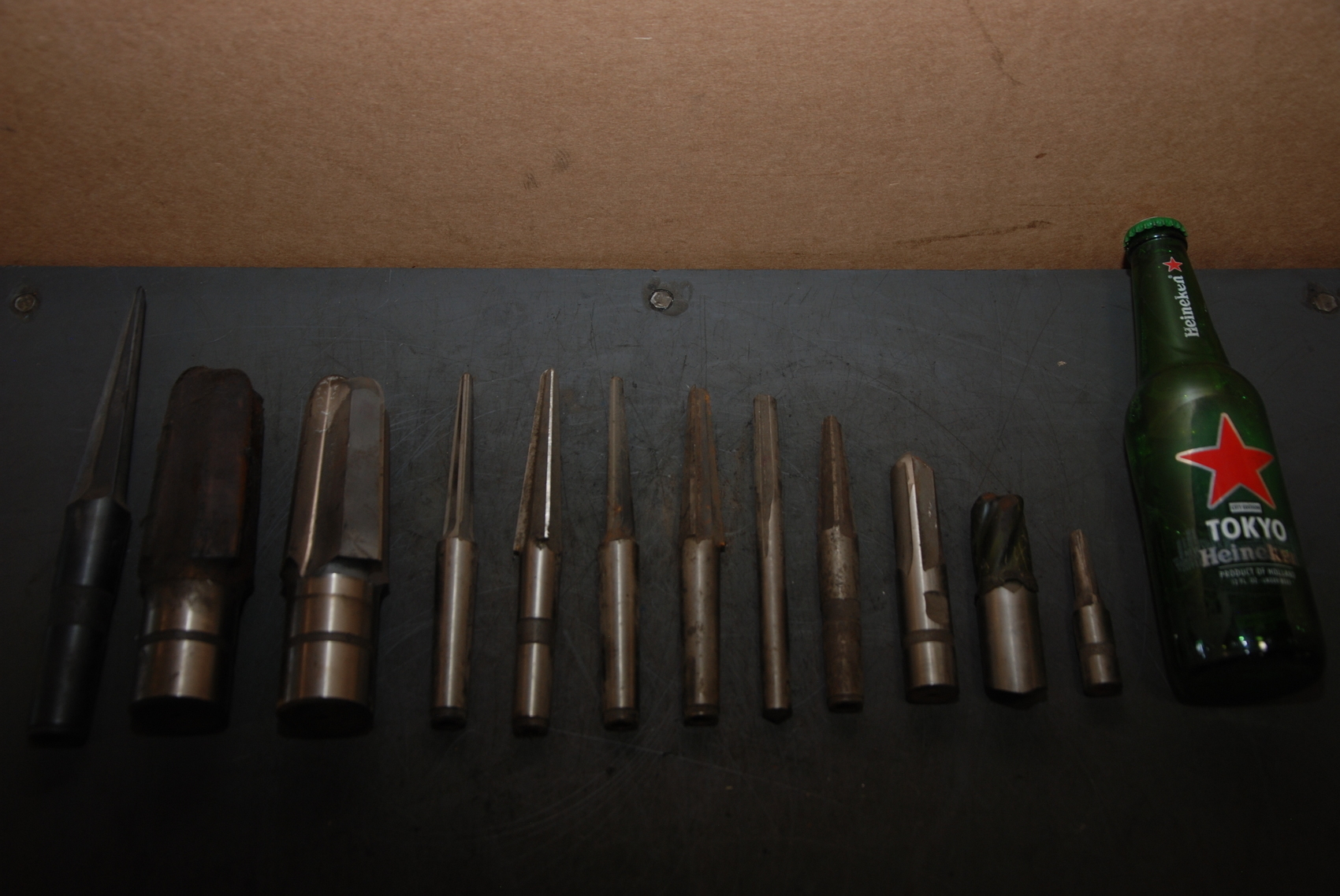 Lot of 12 straight shank HSS driLLs,reamers,end mills