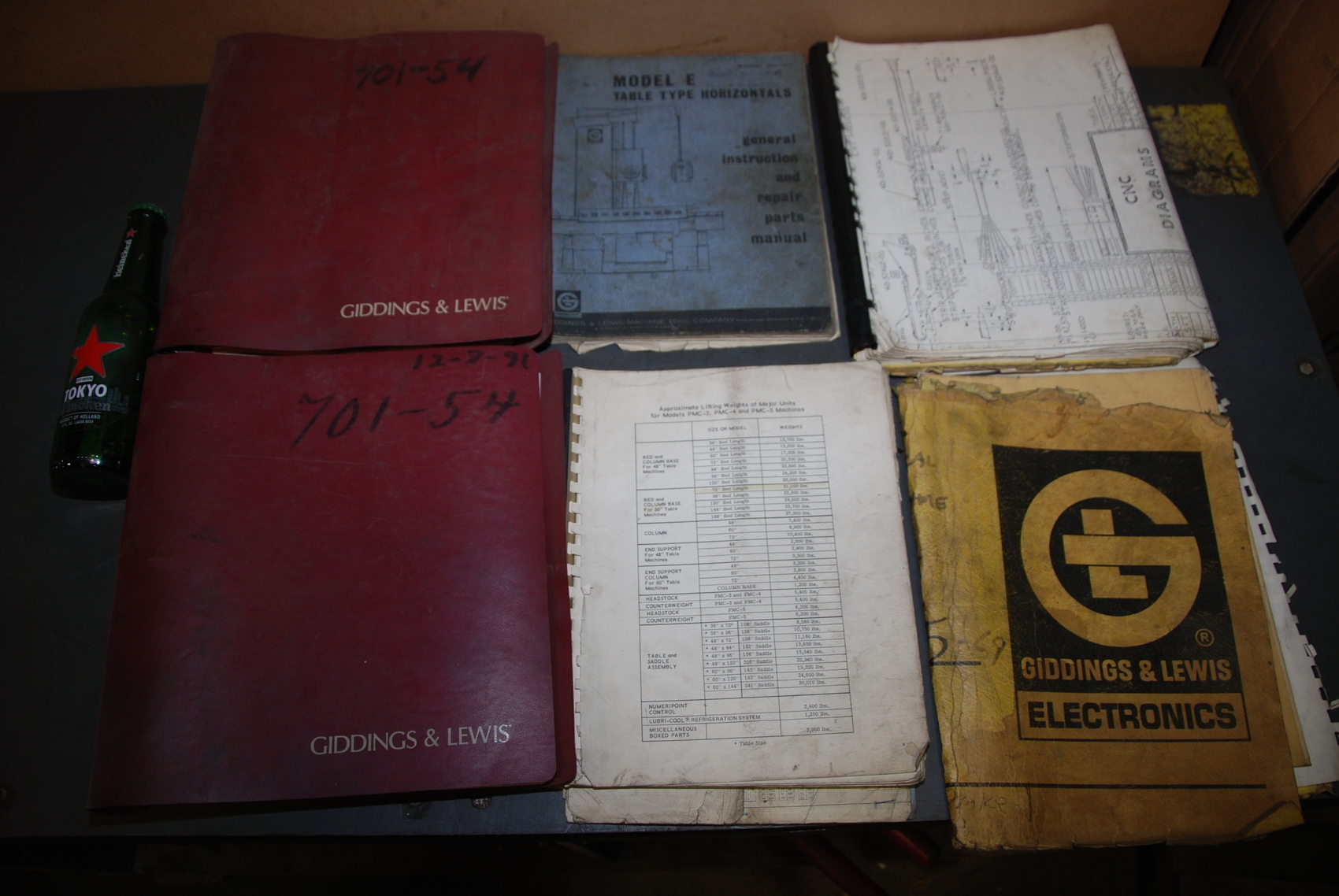 Giddings and lewis CNC manuals with electrical schematics