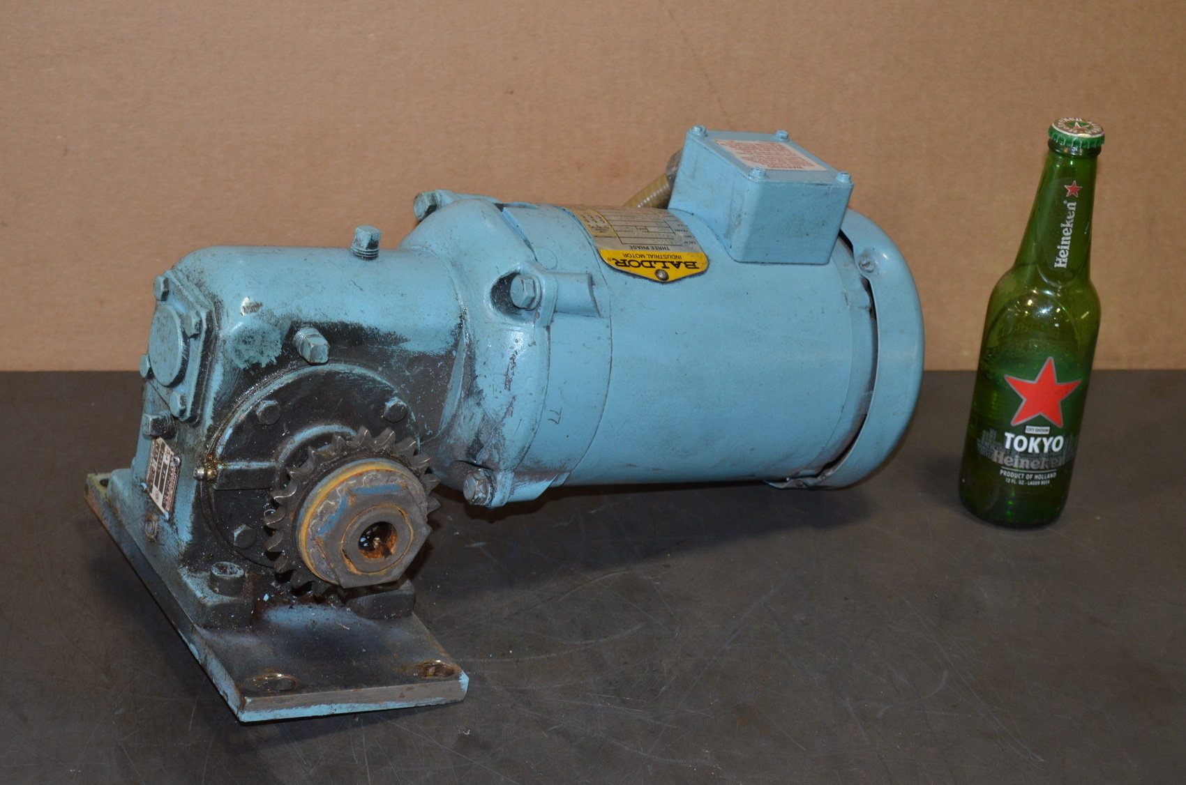 Morse C-81MJ5195 Gear Motor;60:1;w/Baldor 1/4HP electric motor