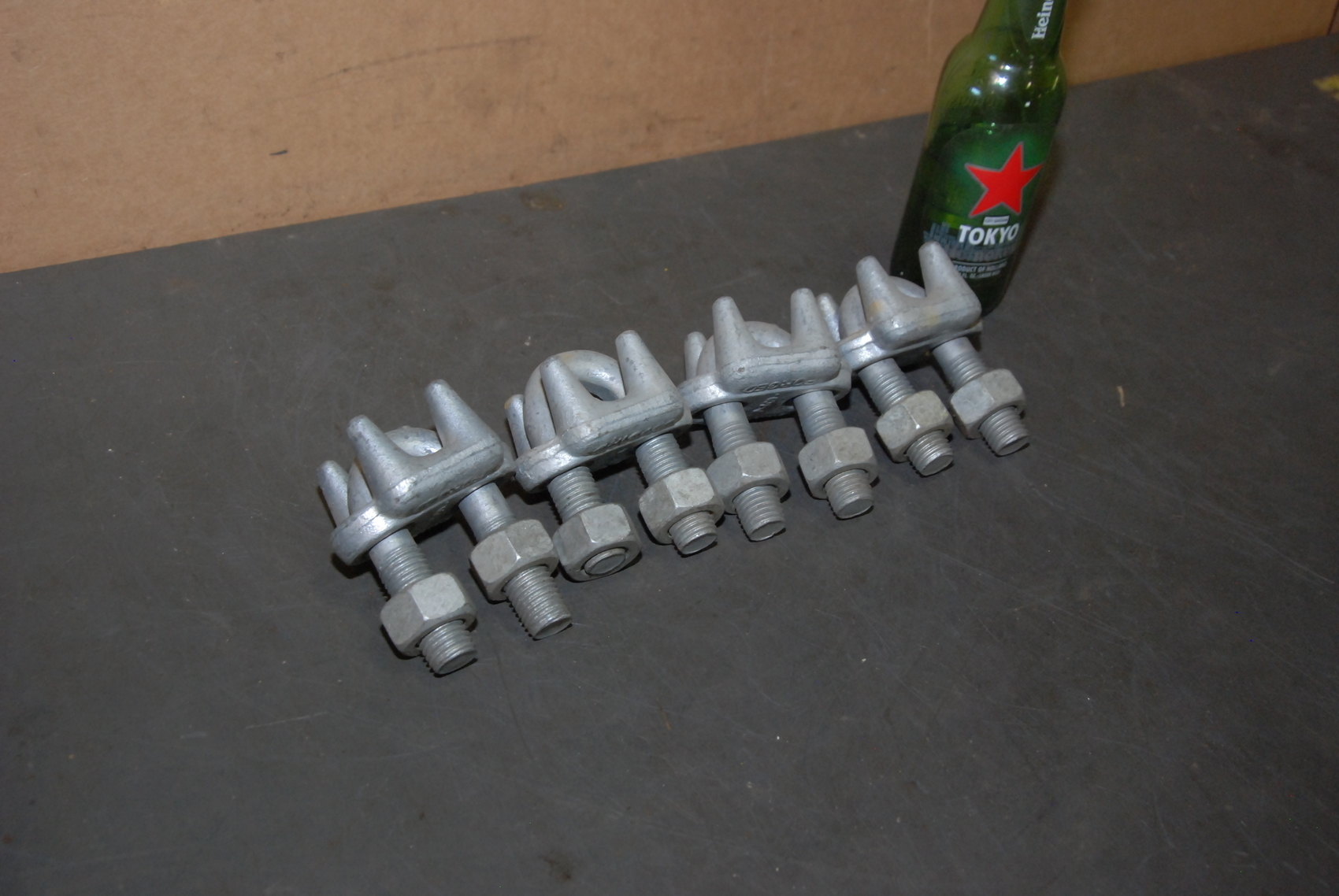 NEW LOT of 4 Forged Chicago 7/8"Drop Forged Wire Rope Clip