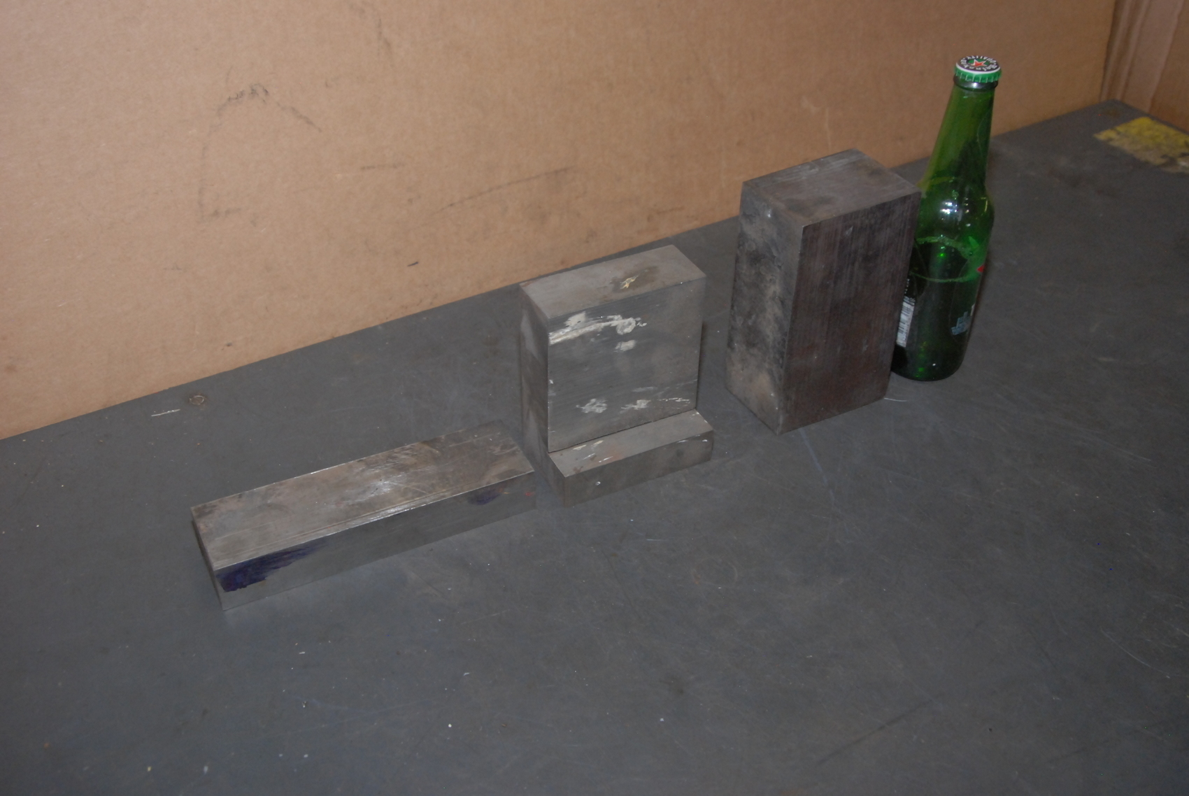 Lot of 3 Steel Bars For Hydraulic Press Blacksmith Anvil;30lbs