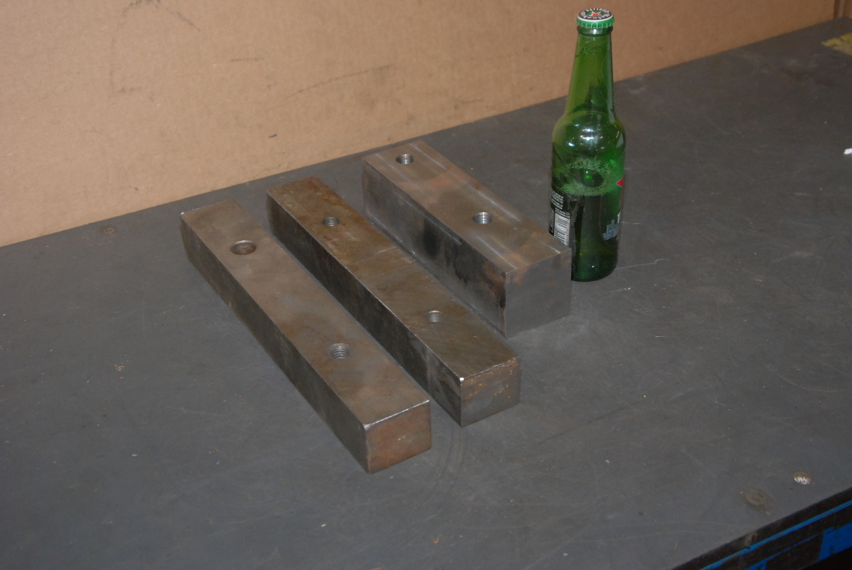 Lot of 3 Steel Bars For Hydraulic Press Blacksmith Anvil;40lbs