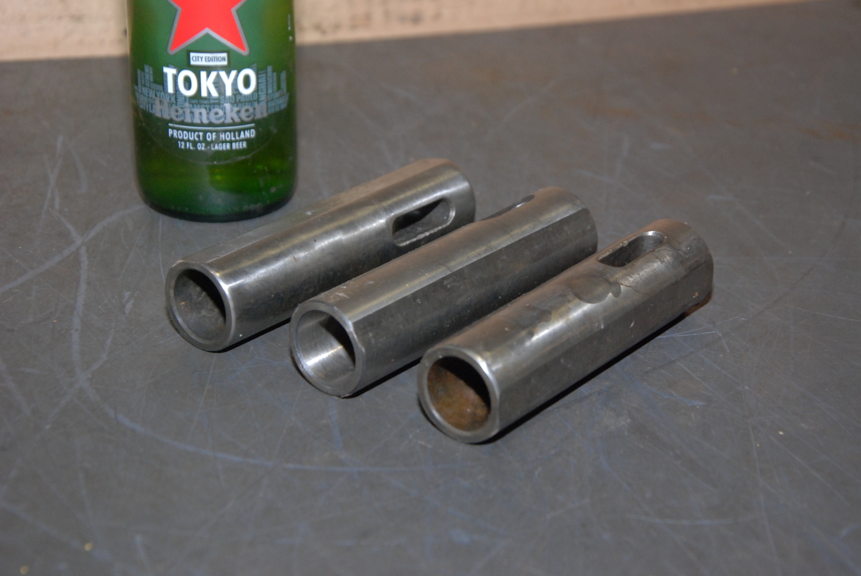 Lot of 3 MT#3 to 1-1/4"straight adapter;4-3/4"overall length